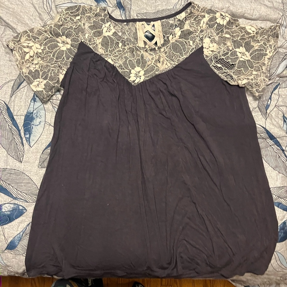 Elegant Lace Trim Women's Top